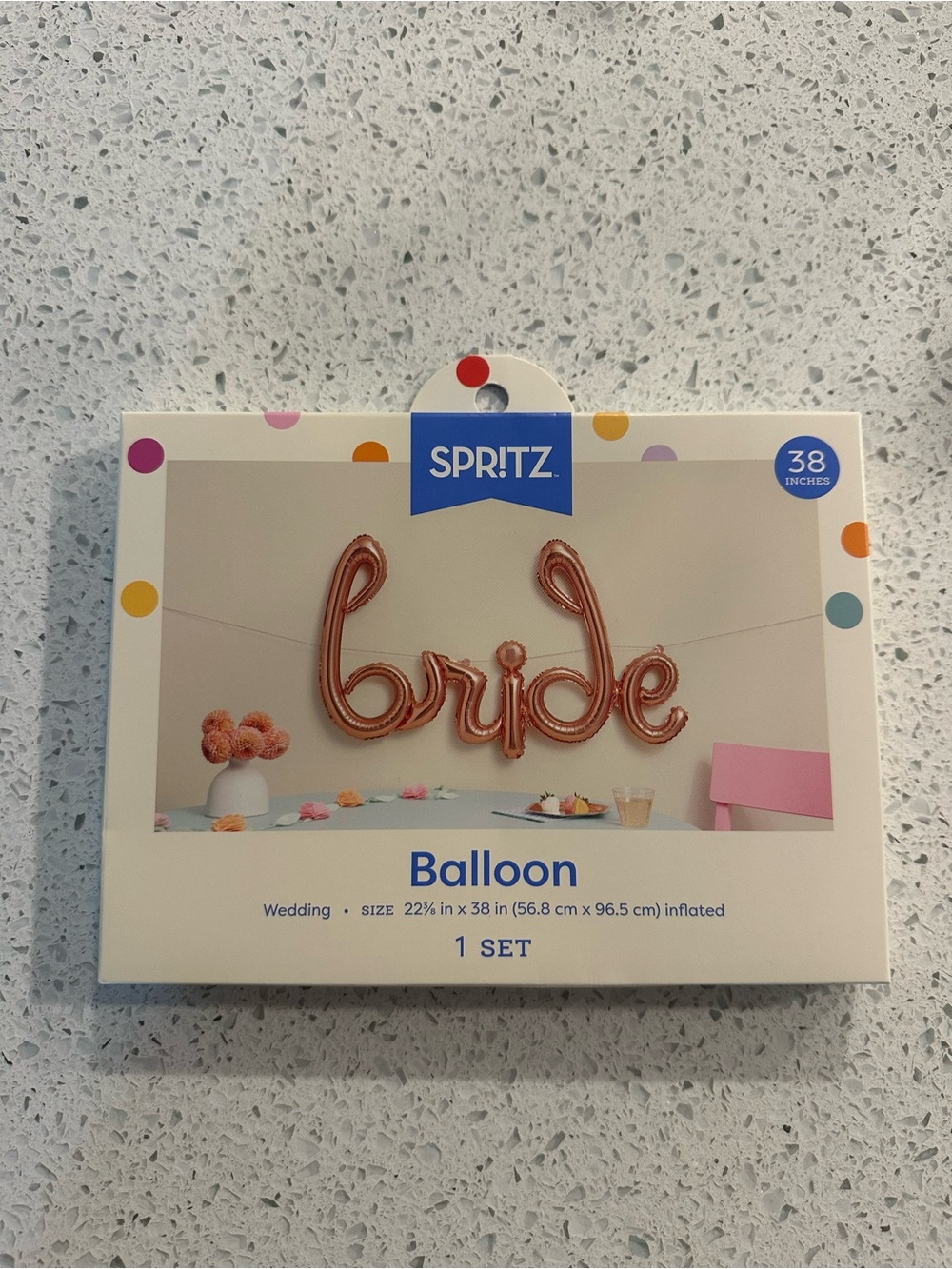 SPRITZ Bride Balloon Wedding Party Decoration 38 Inch Rose Gold NWT